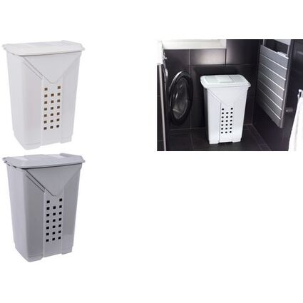 EDA Wschebox PRIMA, mit Deckel, 60 Liter, wei