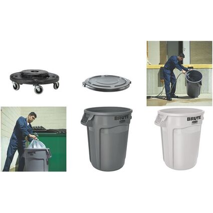 Rubbermaid Deckel BRUTE mit Griff, grau