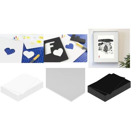 kangaro Foam Board, DIN A4, Strke: 3 mm, wei