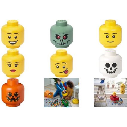 LEGO Aufbewahrungskopf STORAGE HEAD SKELETON, L, 8,5 Liter