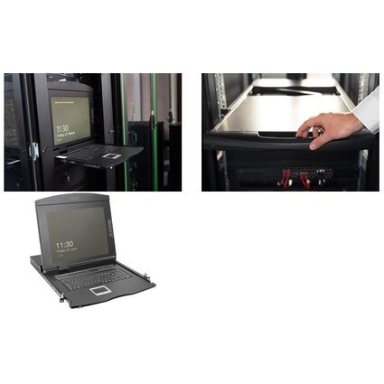 DIGITUS Modulare HD LCD KVM Konsole mit 48,26 cm (19") TFT