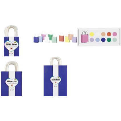 folia Papier-Tragetaschen BASIC, Gre: M, farbig sortiert