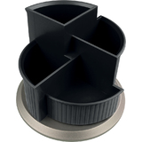 helit Multiköcher "the hub line, 4 Fächer, schwarz/silber