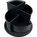 helit Multiköcher "the hub line", 4 Fächer, schwarz, drehbar