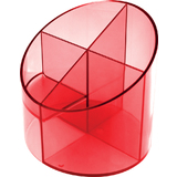 helit Multiköcher "the cross", 4 Fächer, rot-transparent