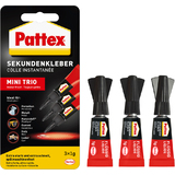 Pattex sekundenkleber MINI TRIO, 3 tuben  1 g