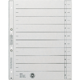 LEITZ Trennbltter, a4 berbreite, kraftkarton 200g/qm, grau