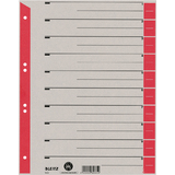 LEITZ Trennbltter, a4 berbreite, kraftkarton 230g/qm, rot