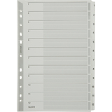 LEITZ Mylarkarton-Register, Zahlen, A4, 1-12, 12-teilig,grau