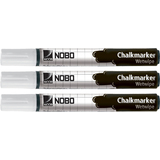 nobo Kreidemarker, nass abwischbar, weiß