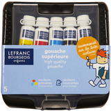 LEFRANC bourgeois Gouachefarbe, farbig sortiert, 5er Etui