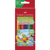 FABER-CASTELL Dreikant-Buntstifte, 24er Etui