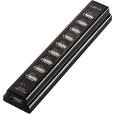 LogiLink usb 2.0 hub mit Netzteil, 10-Port, schwarz