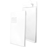 MAILmedia faltenversandtasche C4, mit Fenster, wei