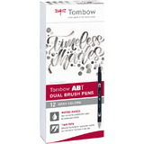 Tombow doppelfasermaler "ABT dual BRUSH PEN", Grautne
