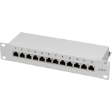 LogiLink 10" patch Panel Kat. 6, geschirmt, 12 Port, 1 HE