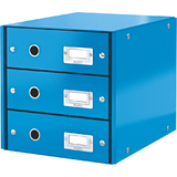 LEITZ schubladenbox Click & store WOW, 3 Schbe, blau
