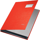 LEITZ Unterschriftenmappe, PP-berzug, 10 Fcher, rot