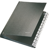LEITZ Pultordner, A4, A-Z, 24 Fächer, Hartpappe, schwarz