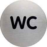 DURABLE piktogramm "WC", Durchmesser: 83 mm, silber