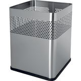 helit edelstahl-papierkorb "the dot", 18 Liter, silber