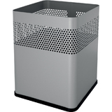 helit stahl-papierkorb "the dot", 18 Liter, mittelgrau