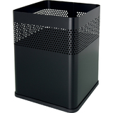 helit stahl-papierkorb "the dot", 18 Liter, schwarz