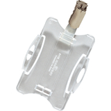 DURABLE Namensschild, mit Clip, 54 x 90 mm, transparent