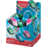 Maped doppel-spitzdose Clean, farbig sortiert, 24er Display