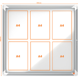 nobo schaukasten Premium Plus, Metall-Rckwand, 6 x DIN A4