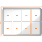 nobo schaukasten Premium Plus, Metall-Rckwand, 8 x DIN A4