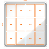 nobo schaukasten Premium Plus, Metall-Rckwand, 12 x DIN A4
