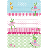 HERMA buchetiketten "Froschballerina", beglimmert, 76x35 mm