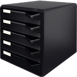 LEITZ schubladenbox Post-Set, 5 Schbe, schwarz