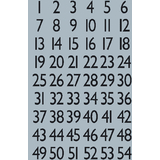 HERMA zahlen-sticker 1-100, folie silber, zahlen schwarz