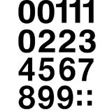 HERMA zahlen-sticker 0-9, folie schwarz, Hhe: 33 mm