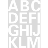 HERMA buchstaben-sticker A-Z, folie wei, 25 mm