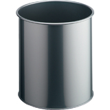 DURABLE papierkorb METALL, rund, 15 Liter, metallic silber