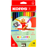 Kores dreikant-buntstifte "Kolores JUMBO", 12er Karton-Etui