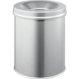 DURABLE papierkorb SAFE, rund, 15 Liter, metallic silber