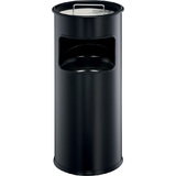 DURABLE papierkorb METALL, mit Ascher, rund, schwarz