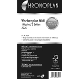 CHRONOPLAN wochenplan 2026, 1 Woche/2 Seiten, Midi, Zahlen