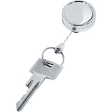 WEDO Grtel-Clip, mit ausziehbarer Stahlschnur, silber