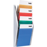 helit 4er wand-prospekthalter "the arc", din A4 hoch, silber