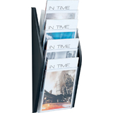 helit 4er wand-prospekthalter "the arc", din A4 hoch,schwarz