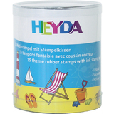 HEYDA motivstempel-set "Urlaub", Klarsicht-Runddose