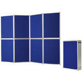 magnetoplan Präsentationswand, zusammenklappbar, blau
