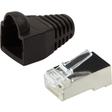 LogiLink rj45 Stecker, Kat.5e, mit Knickschutztülle, schwarz