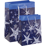 sigel Weihnachts-Geschenktüte groß "Shining Stars"