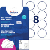 AVERY zweckform Laser-Namens-Etiketten, 65 mm, rund, weiß